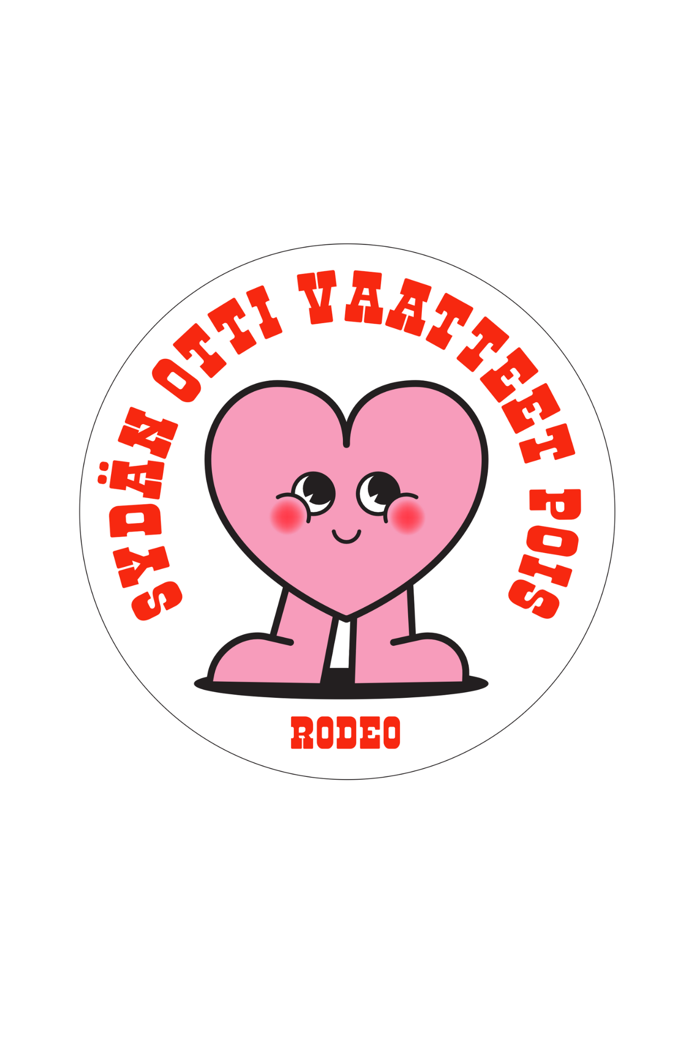 Sydän otti vaatteet pois tarra / RODEO tarrat 3 kpl 10€