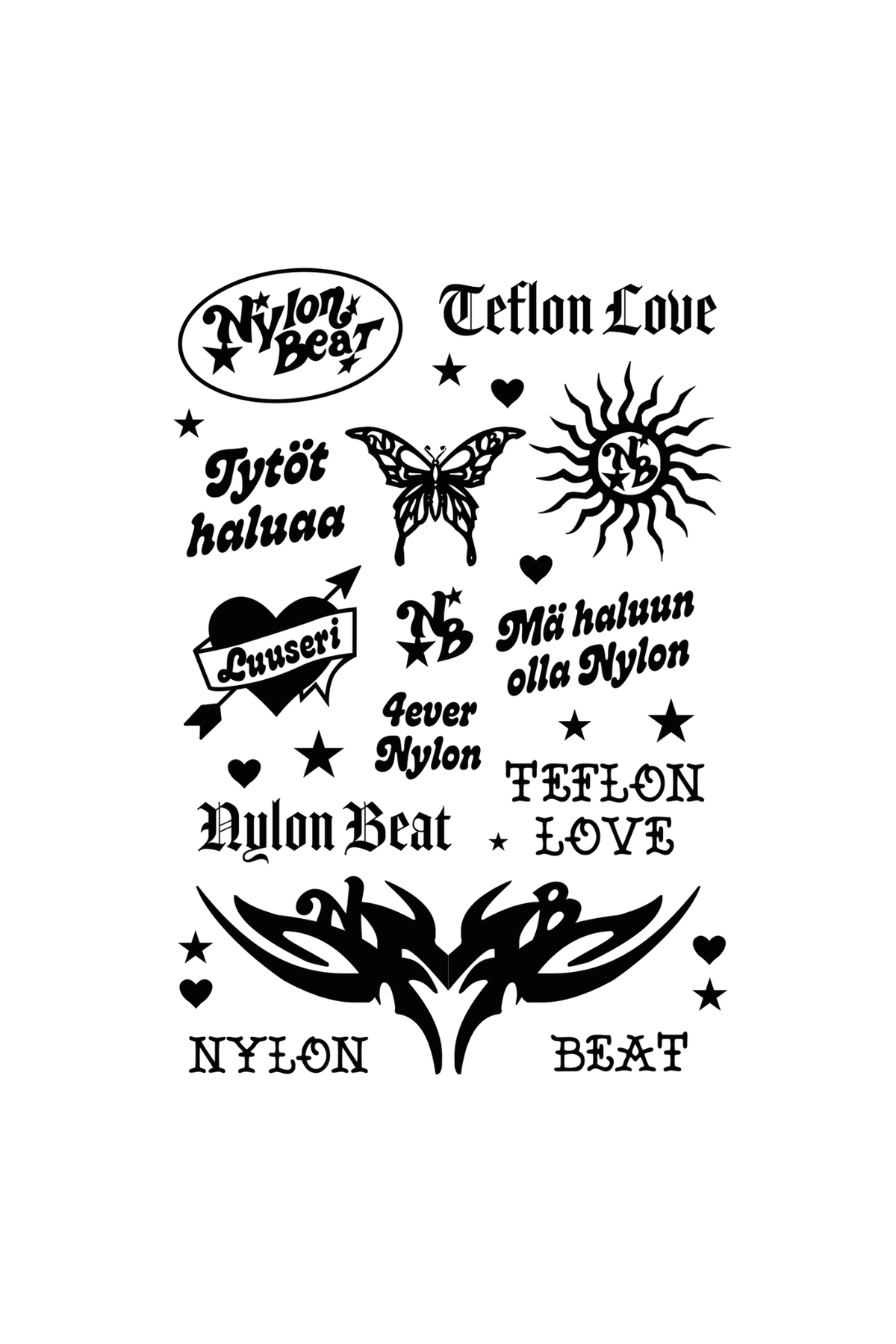 Nylon Beat siirtotatuointiarkki A5
