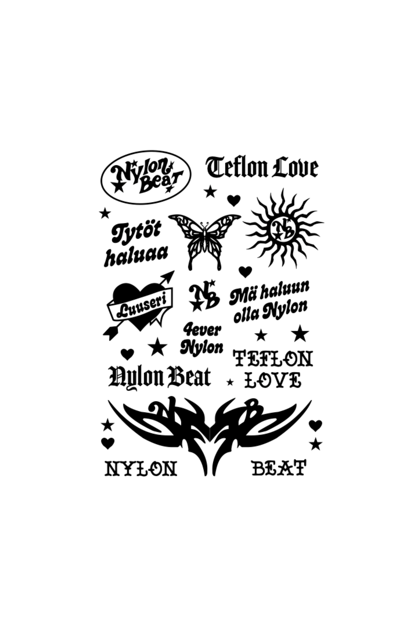 Nylon Beat siirtotatuointiarkki A5