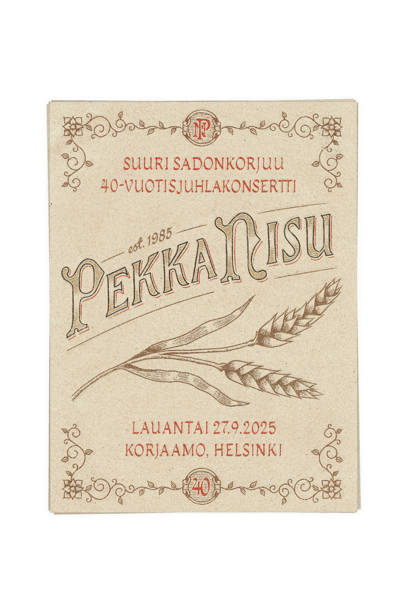 Suuri sadonkorjuu - 40v-juhlakonsertti juliste A3 / ENNAKKOTILAUS