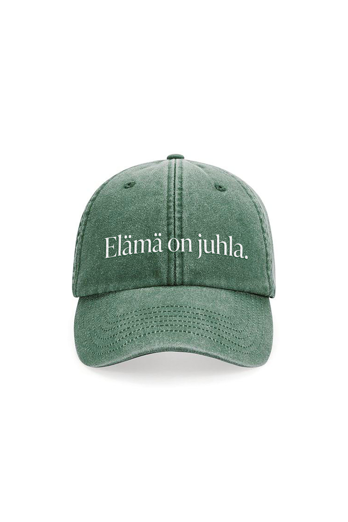Elämä on juhla lippis vihreä