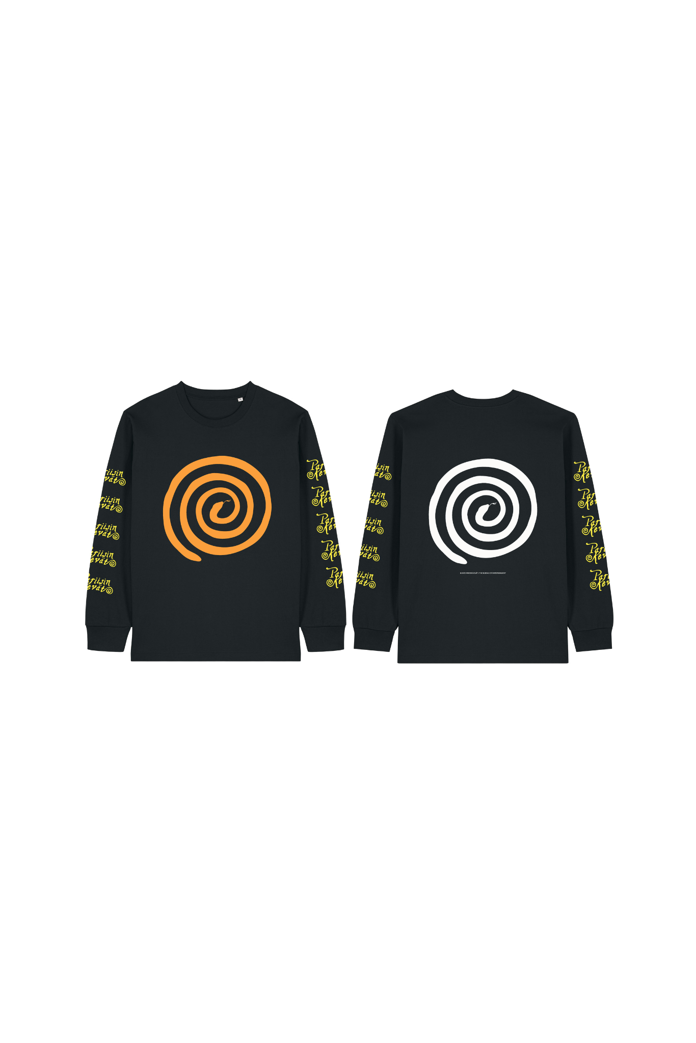 Spiraali longsleeve musta