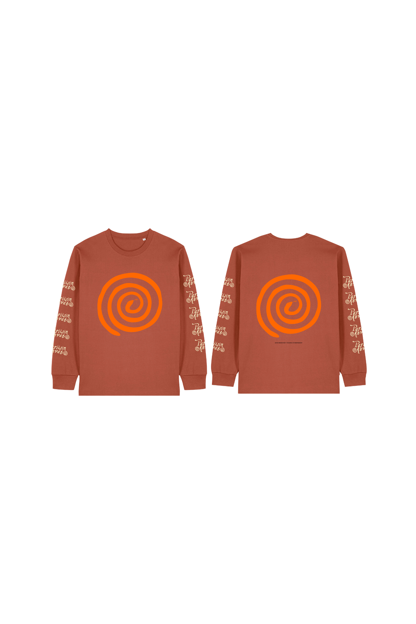 Spiraali longsleeve ruskea