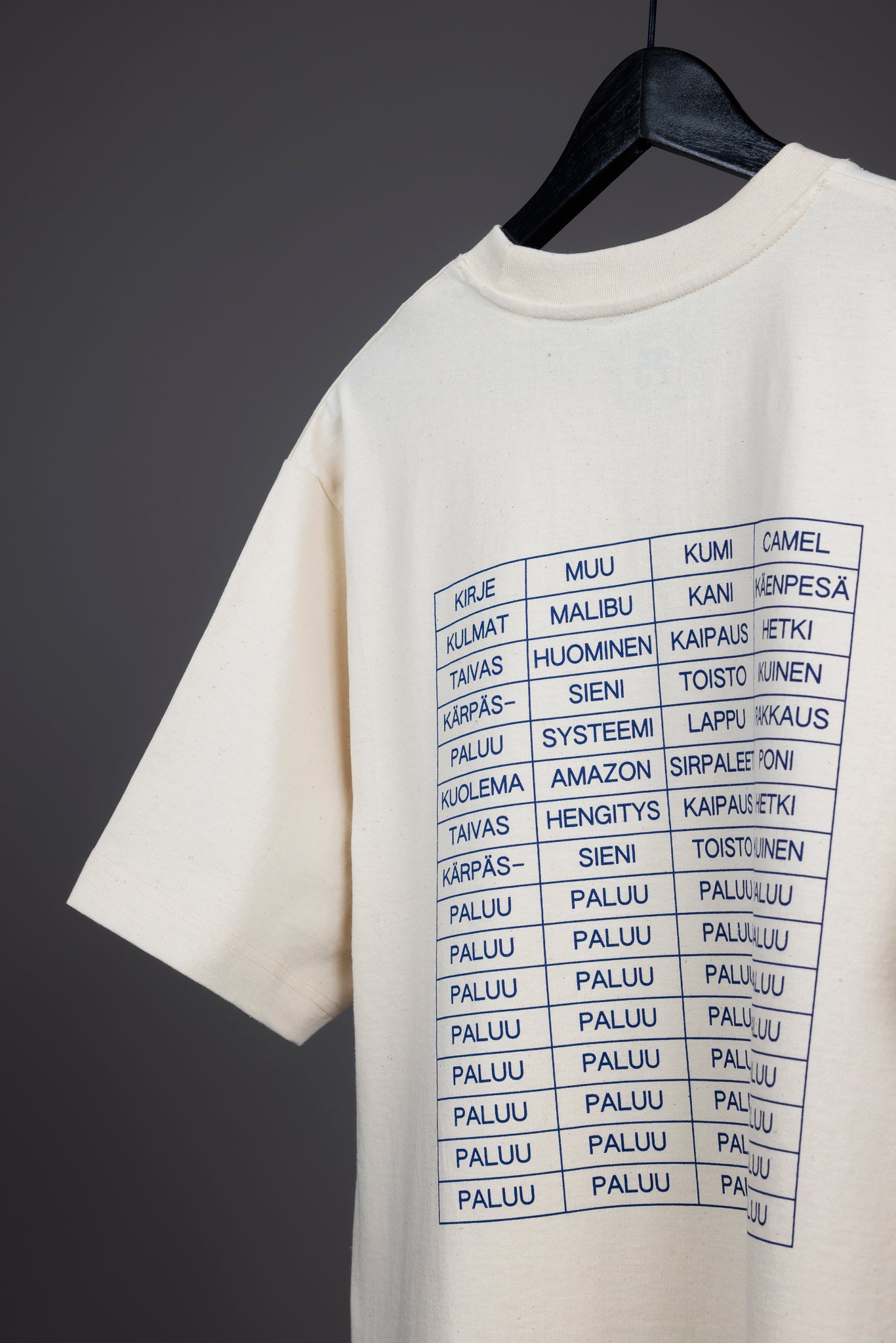 Paluu t-paita luonnonvalkoinen