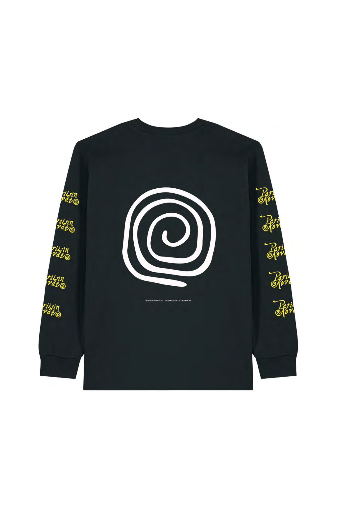 Spiraali longsleeve musta
