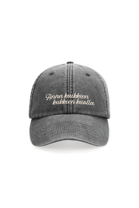 Anna kaikkien kukkien kuolla lippis