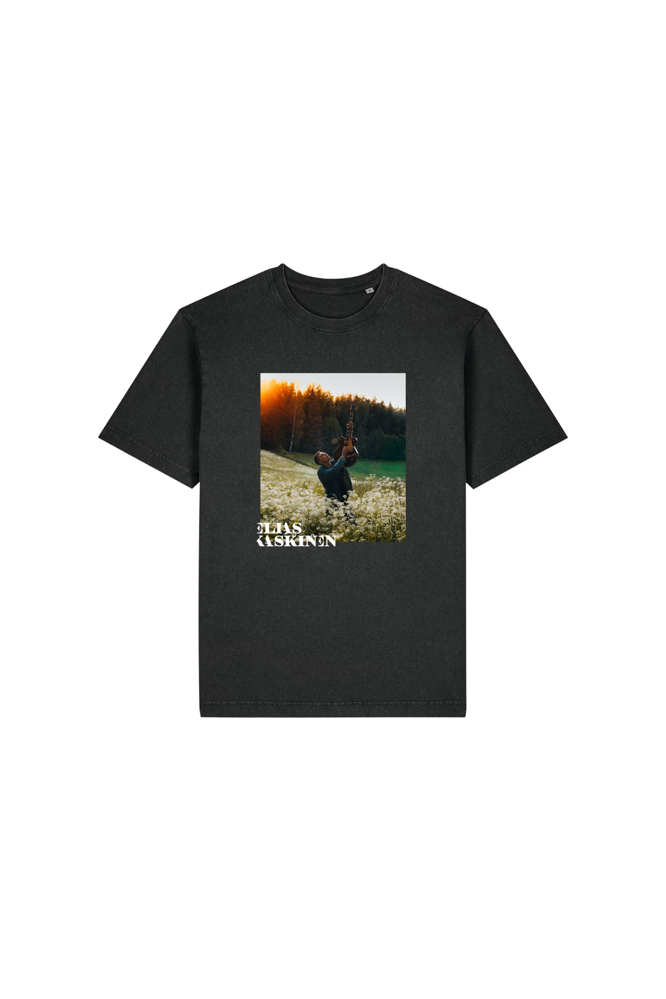Elias Kaskinen t-paita vintagepesty musta