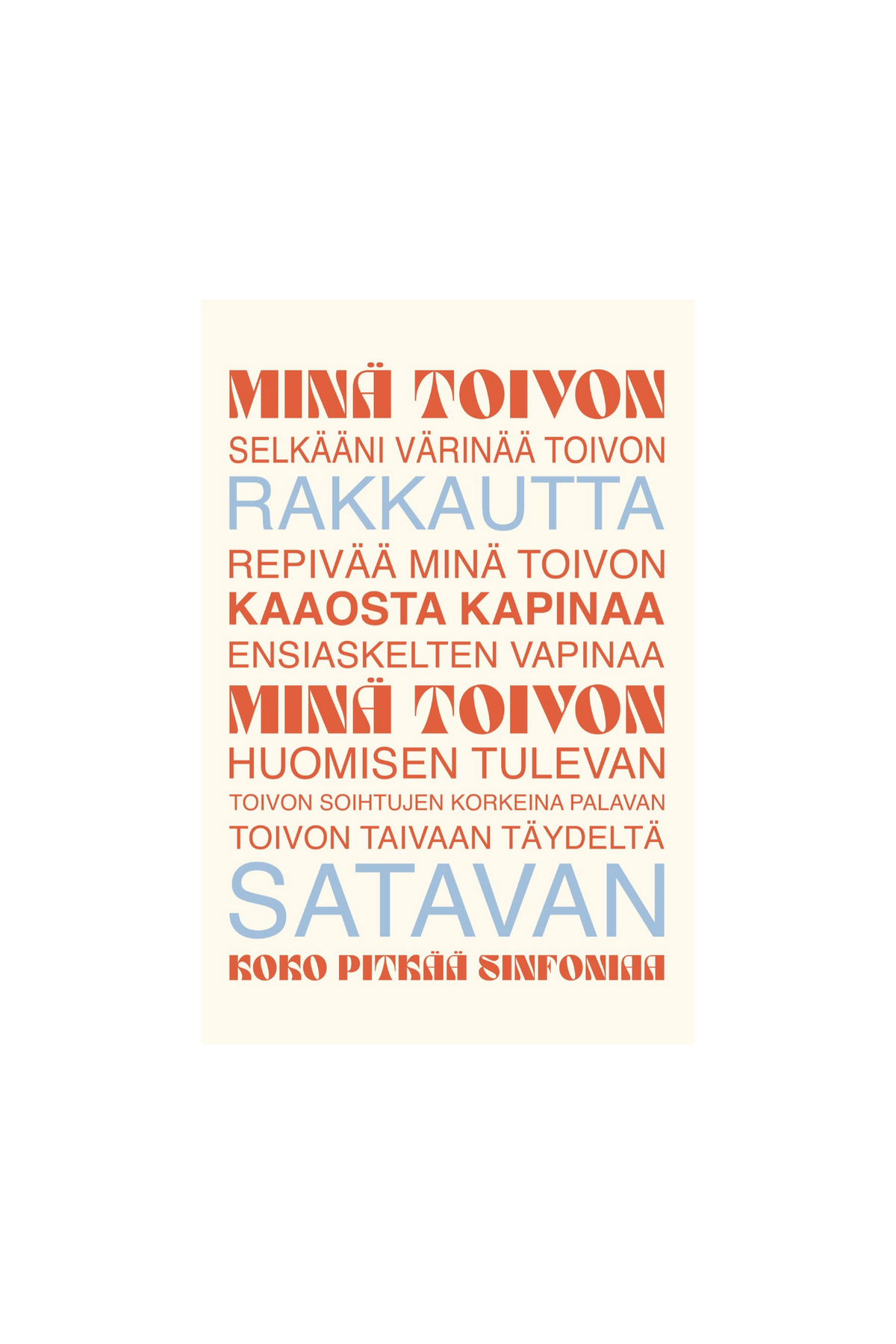 Jonna Tervomaa juliste / useita erilaisia