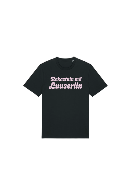 Rakastuin mä luuseriin t-paita musta