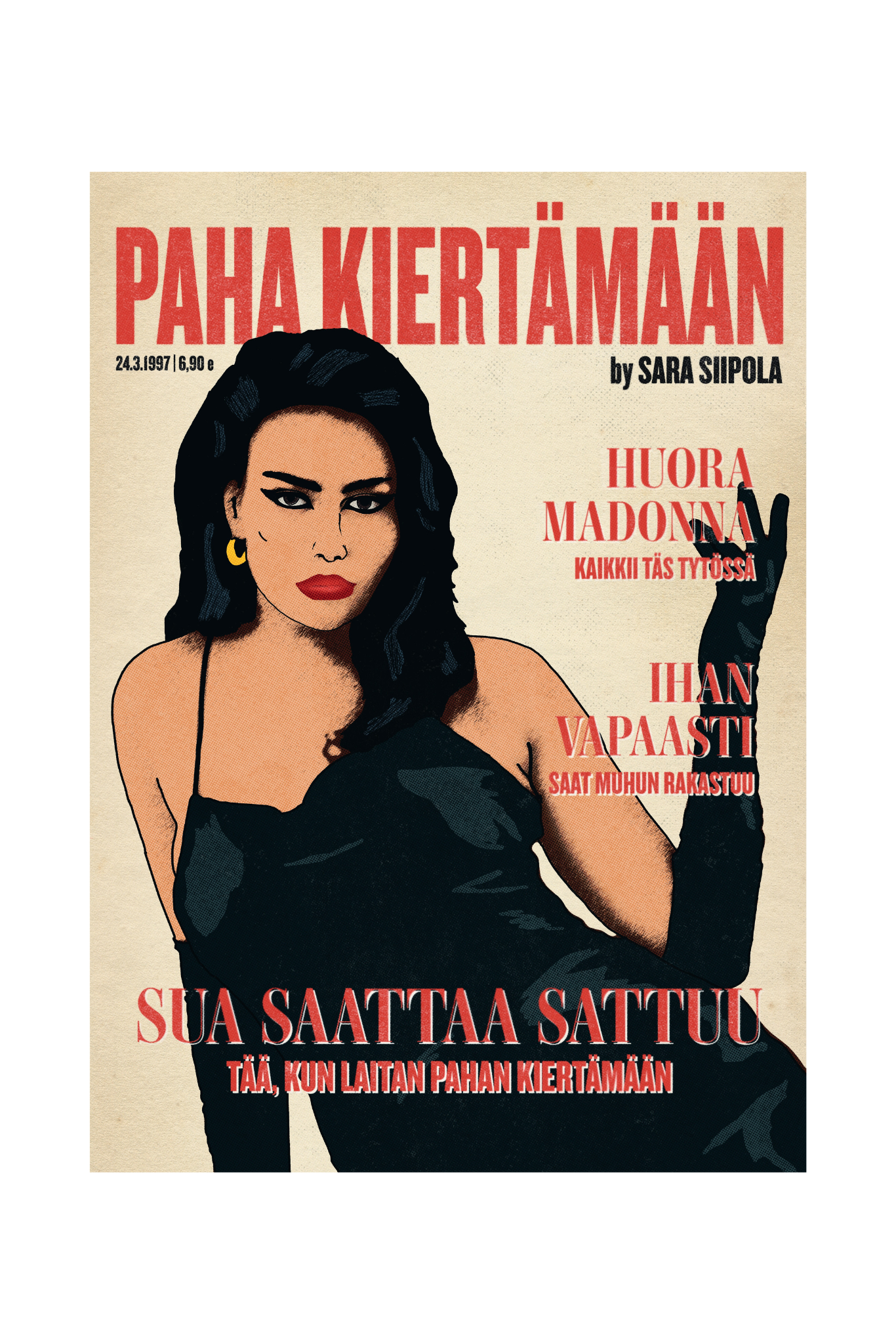 Paha kiertämään juliste A2