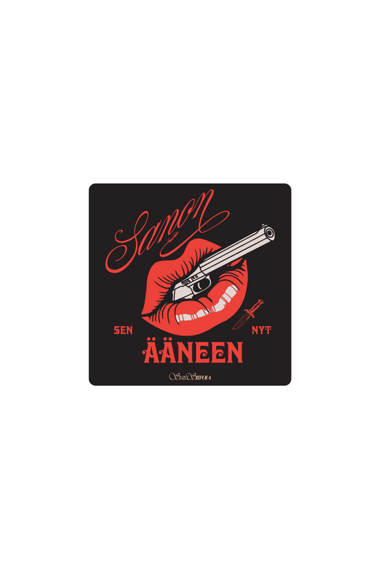 Sanon sen nyt ääneen tarra / TARJOUS Sara Siipola tarrat 3 kpl 10€