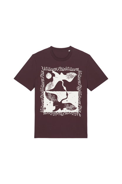 Joutsen t-paita punaruskea